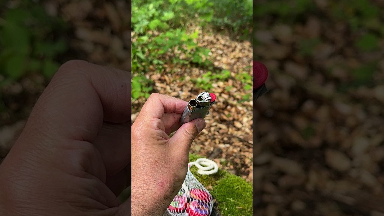 Survival Skills: Universal Fire Starter for Emergency Situations 🔥. #survival #lifehacks #camping