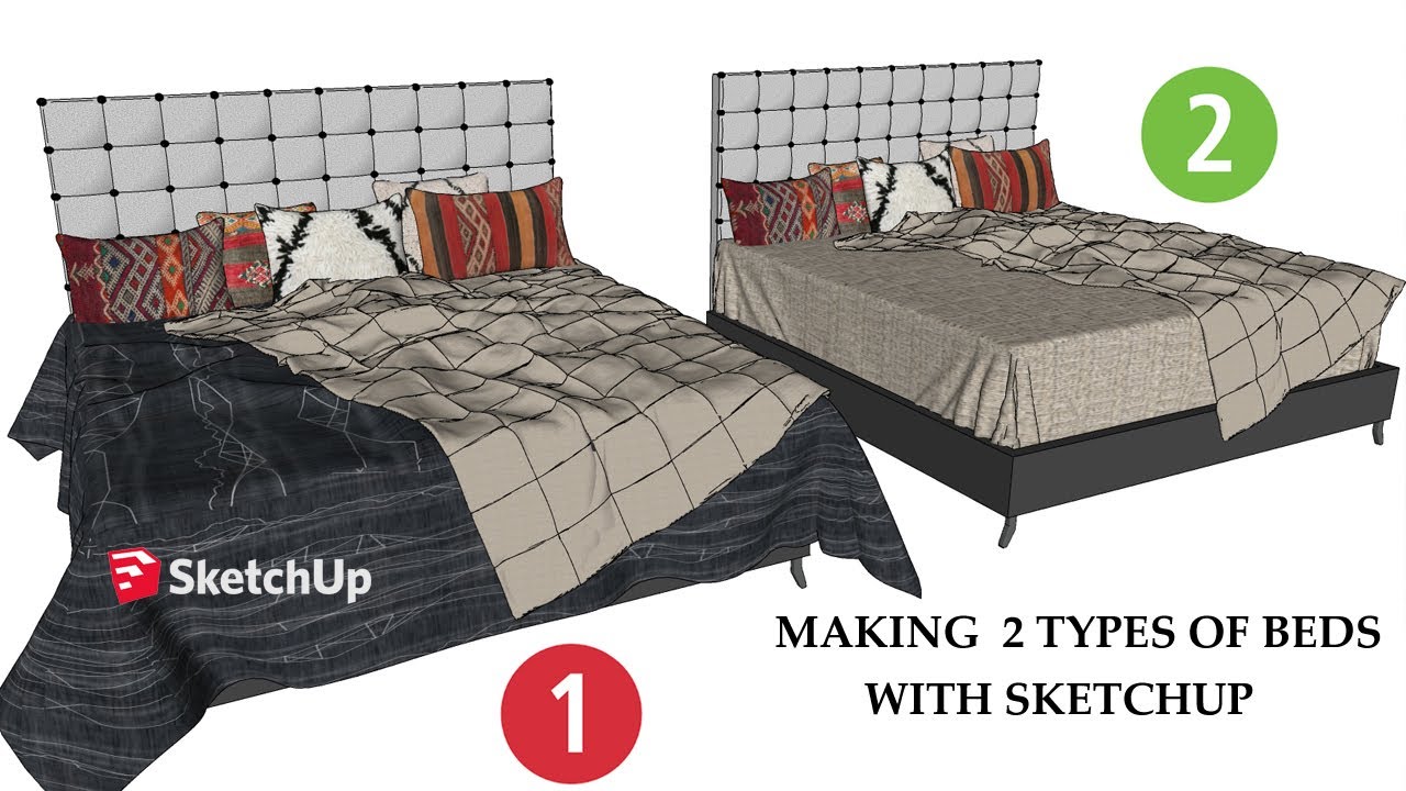 How To Make Beds & Bed Sheets With Sketchup