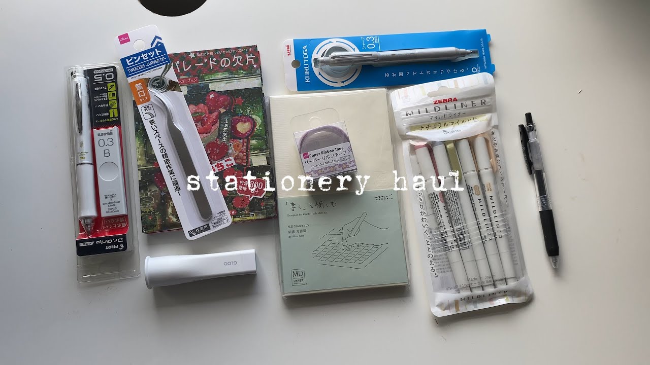 𐔌 stationery haul + set up my journal!  𐦯 : stickers, washi tape, pens, notebook, deco w me