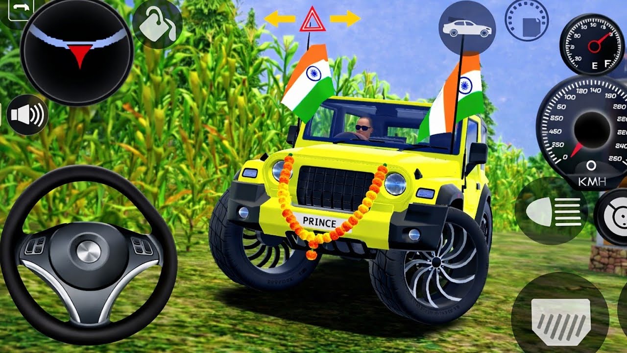 Modified Mahindra Thar Car Games: Indian Yellow Cars (Gadi Wala Game)-Car Game Android Gameplay 2026