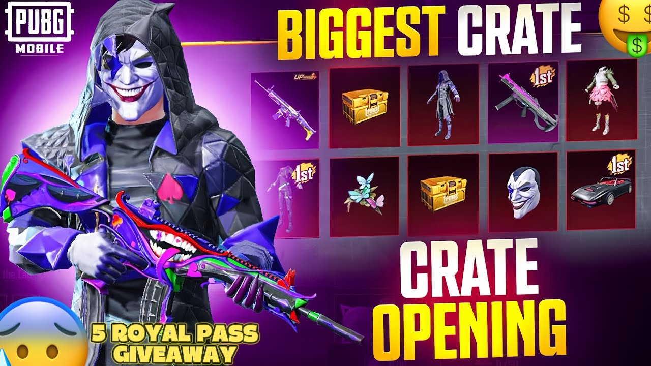 🔥MY BEST CRATE OPENING M416 FOOL JOKER SET 5 ROYAL GIVEAWAY💀