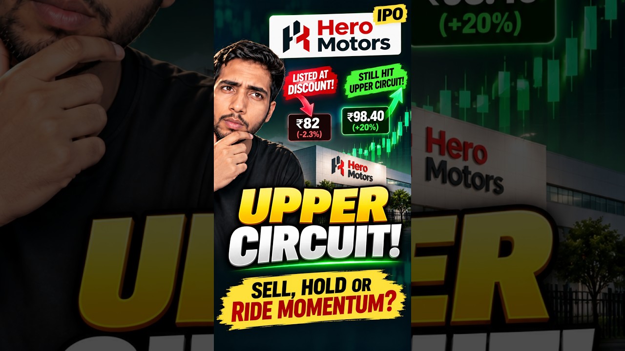 Hero Motors Hit Upper Circuit After Discount Listing! 😳 Sell, Hold or Ride Momentum? #Shorts #ipo
