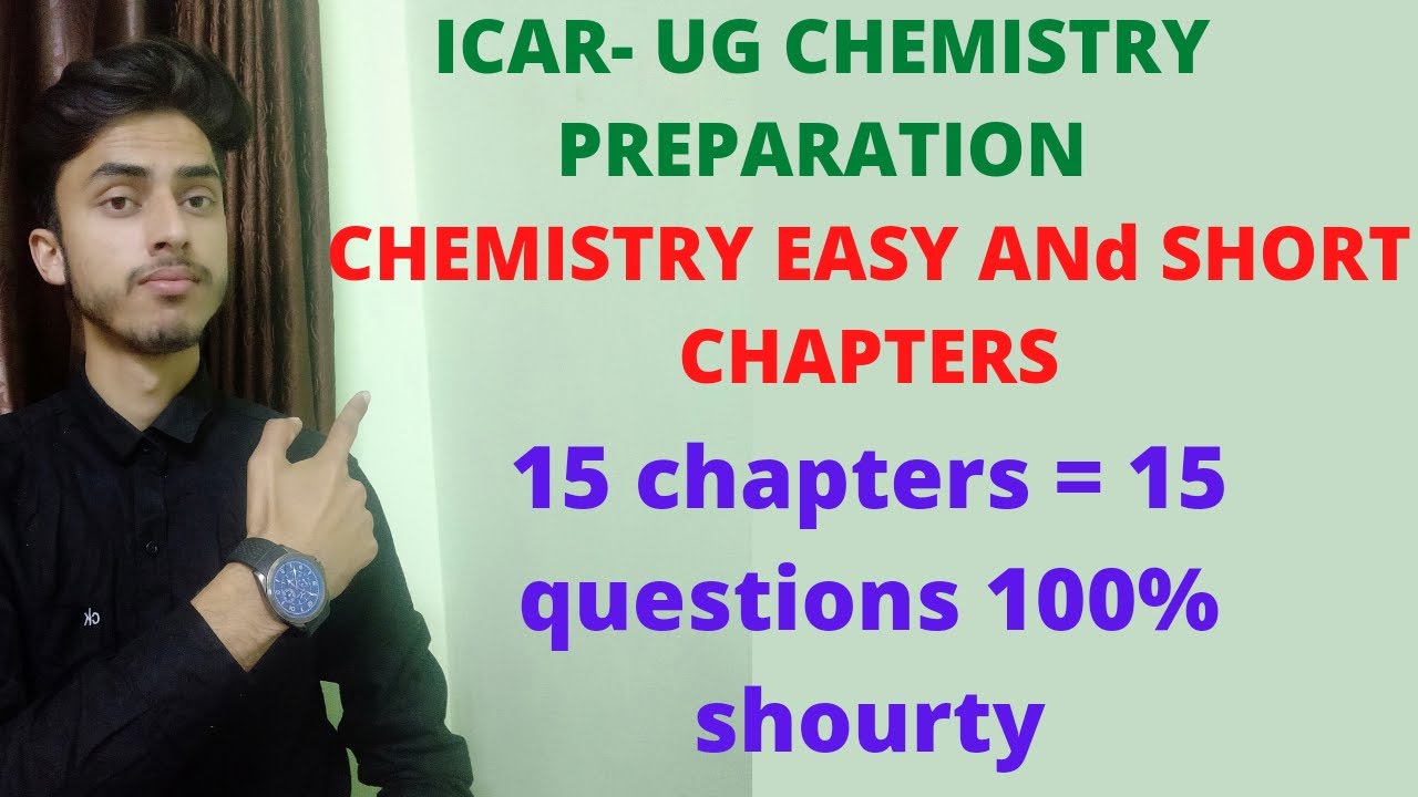 Chemistry Preparation for icar ug entrance exam 2021 / Chemistry important topic for icar ug exam