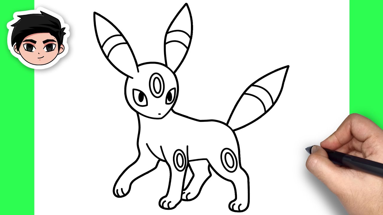 How To Draw Umbreon | Pokemon - Easy Step By Step Tutorial