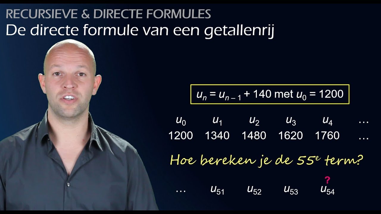 De directe formule van een getallenrij - Rijen en veranderingen (vwo A) - WiskundeAcademie