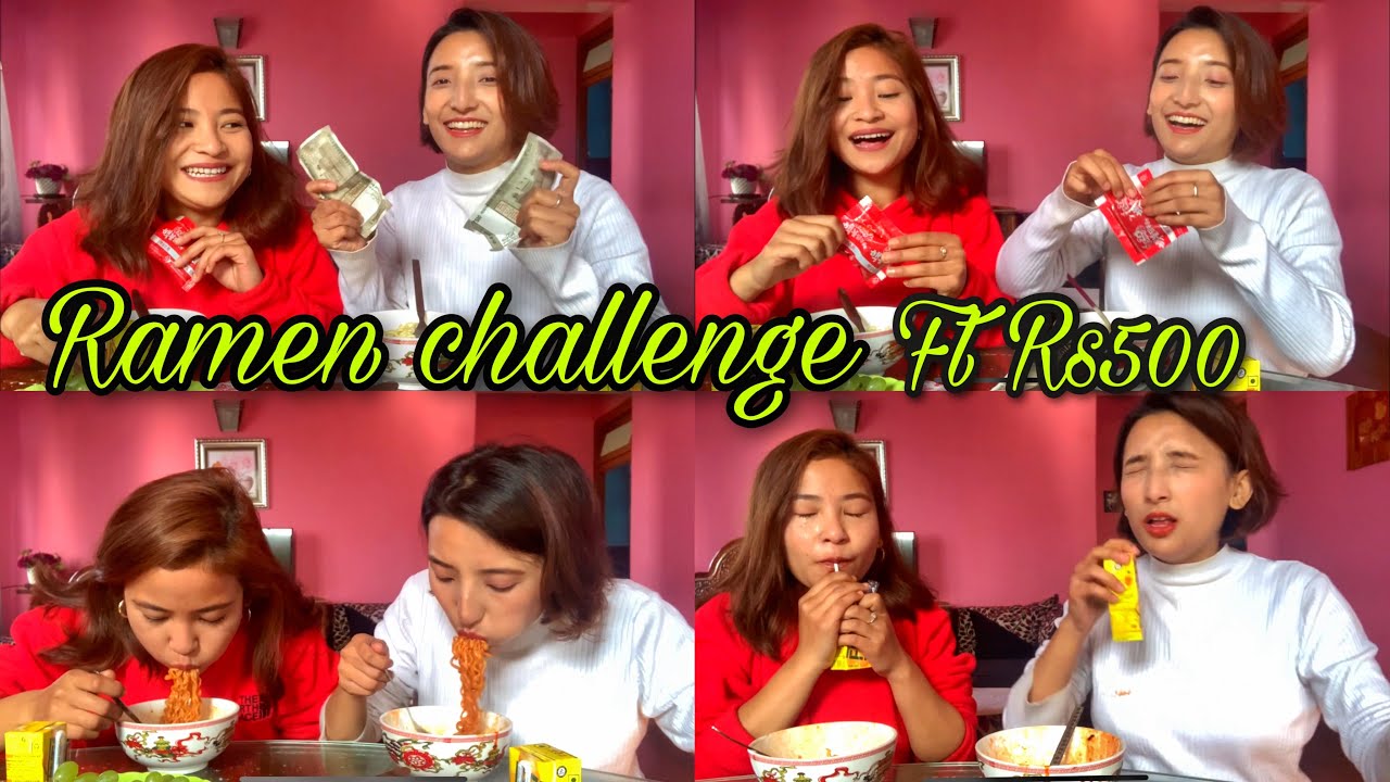 Ramen challenge🍜😂😰 ft Rs 500|| Watch us cry 😭😭||Friends😇