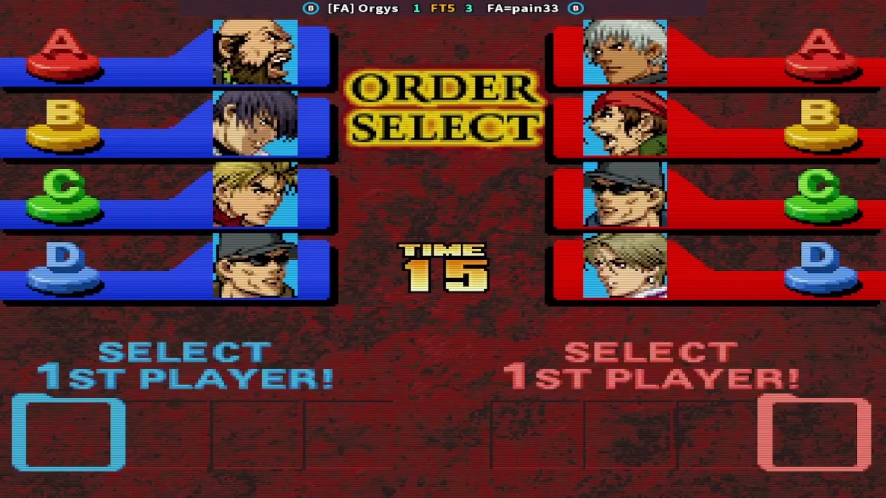 KOF'99 FA Orgys vs FA=pain33 더 킹 오브 파이터즈 '99, ザ・キング・オブ・ファイターズ '99, 拳皇'99, O Rei dos Lutadores '99