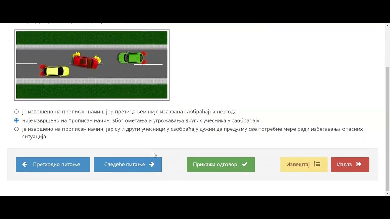 Auto skola(testovi, B kategorija) - preticanje i obilazenje( 5 od ovih 102 ce biti na testu)