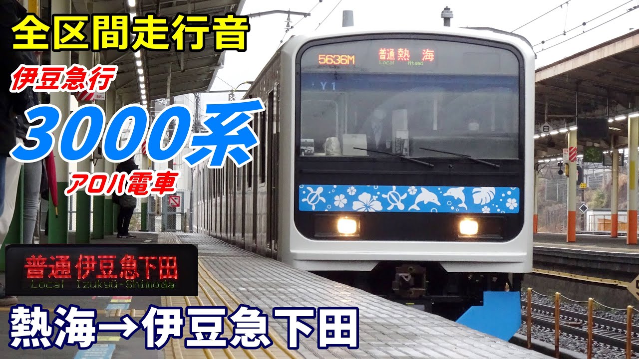 【全区間走行音】伊豆急3000系〈普通〉熱海→伊豆急下田 (2023.1)