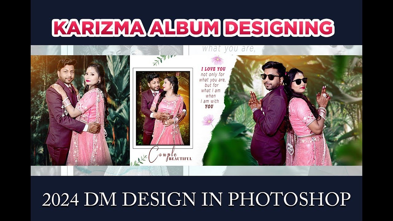 New latest Dm album design 2024 || 12x36 DM Design in Photoshop || #WeddingAlbumDesign