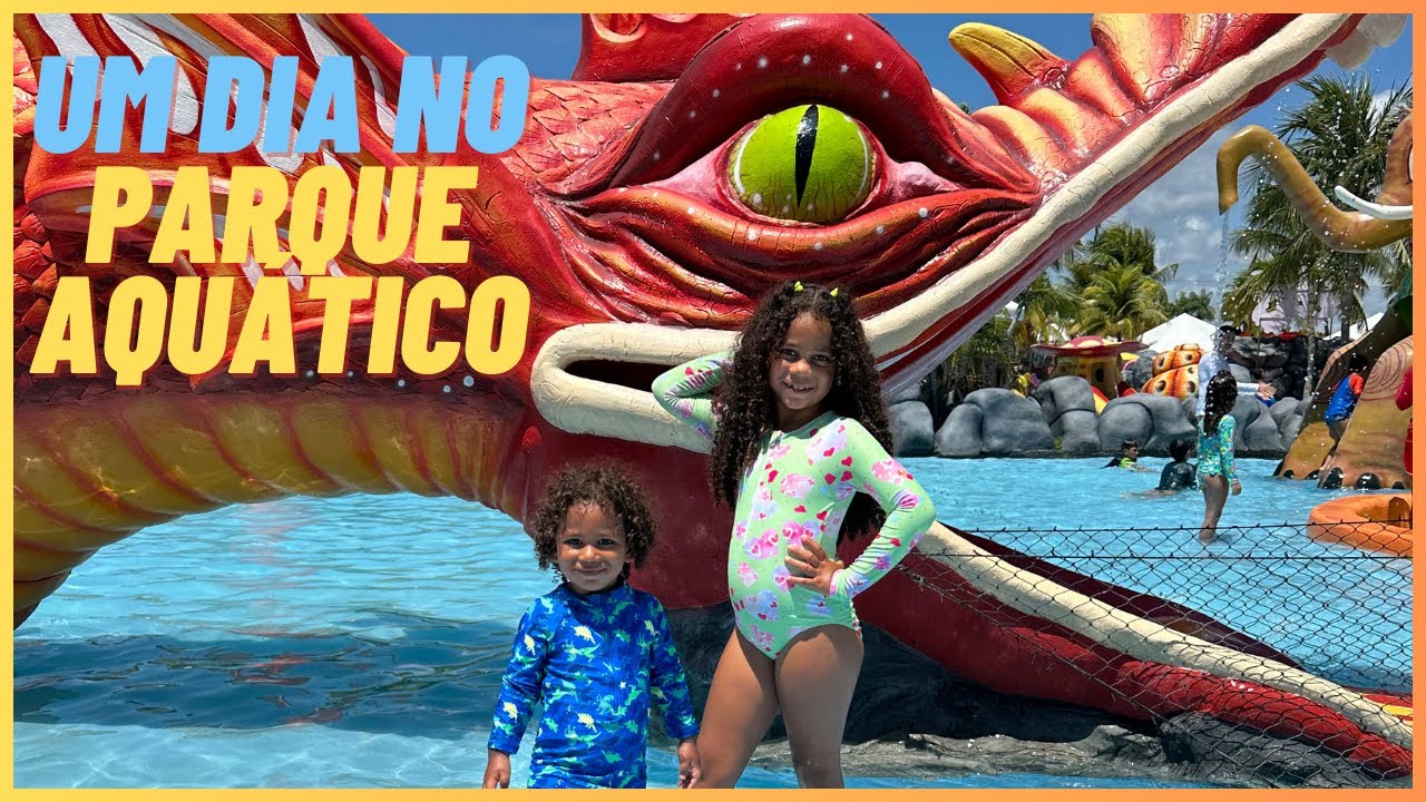 Marina e Lucas v&atilde;o ao parque aqu&aacute;tico.