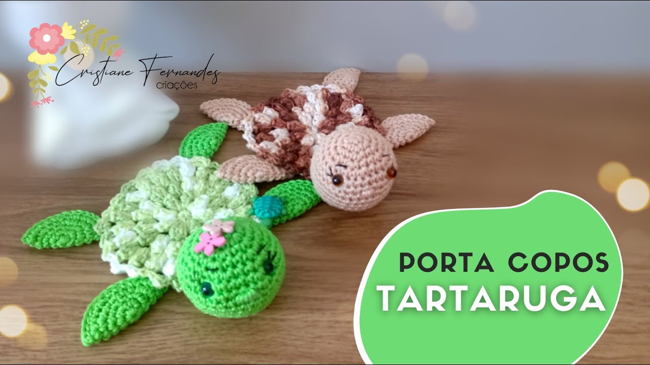 PORTA COPOS TARTARUGA