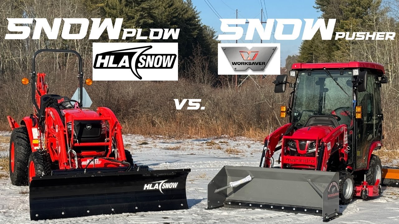 What is better for your Compact Tractor? - Snowplow or Snow Pusher?