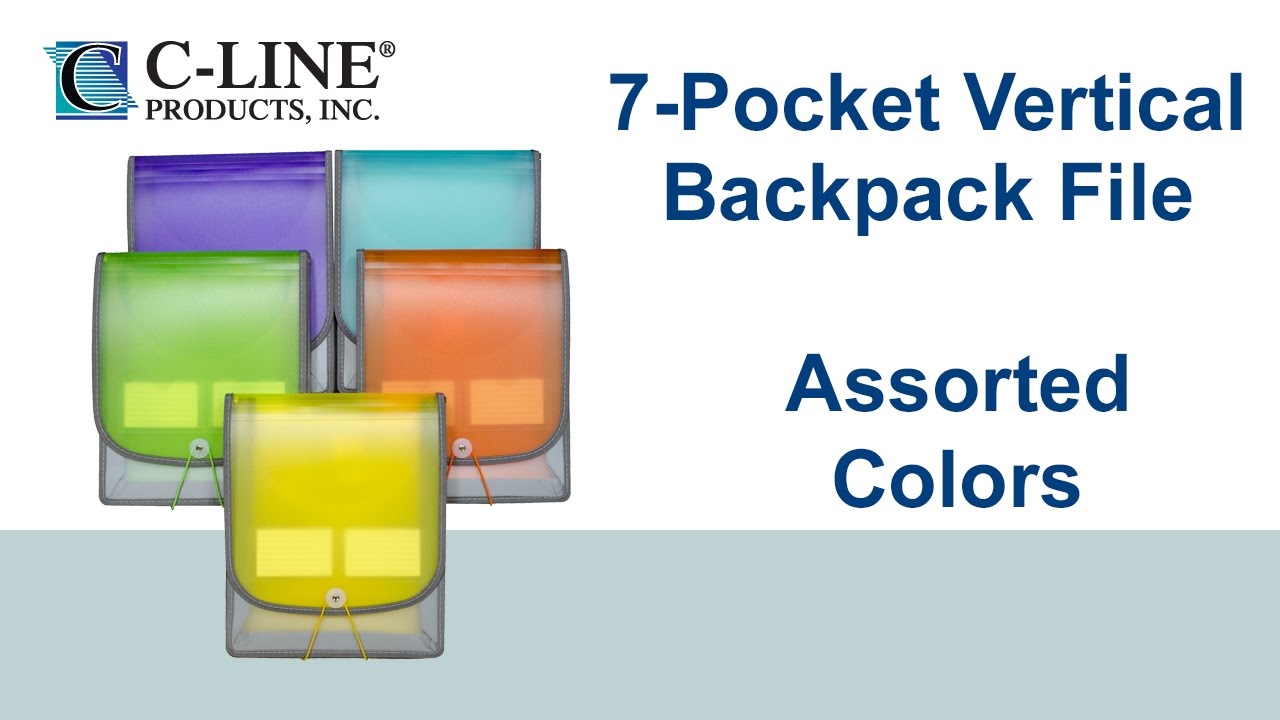 7-Pocket Vertical Backpack File - C-Line Products - 58700
