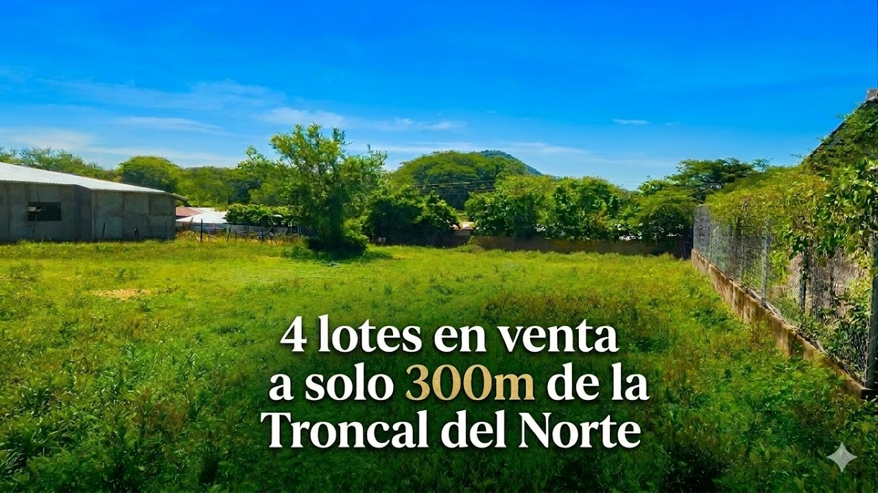 ¡SE VENDEN 4 LOTES JUNTOS! A SOLO 300M DE LA TRONCAL DEL NORTE