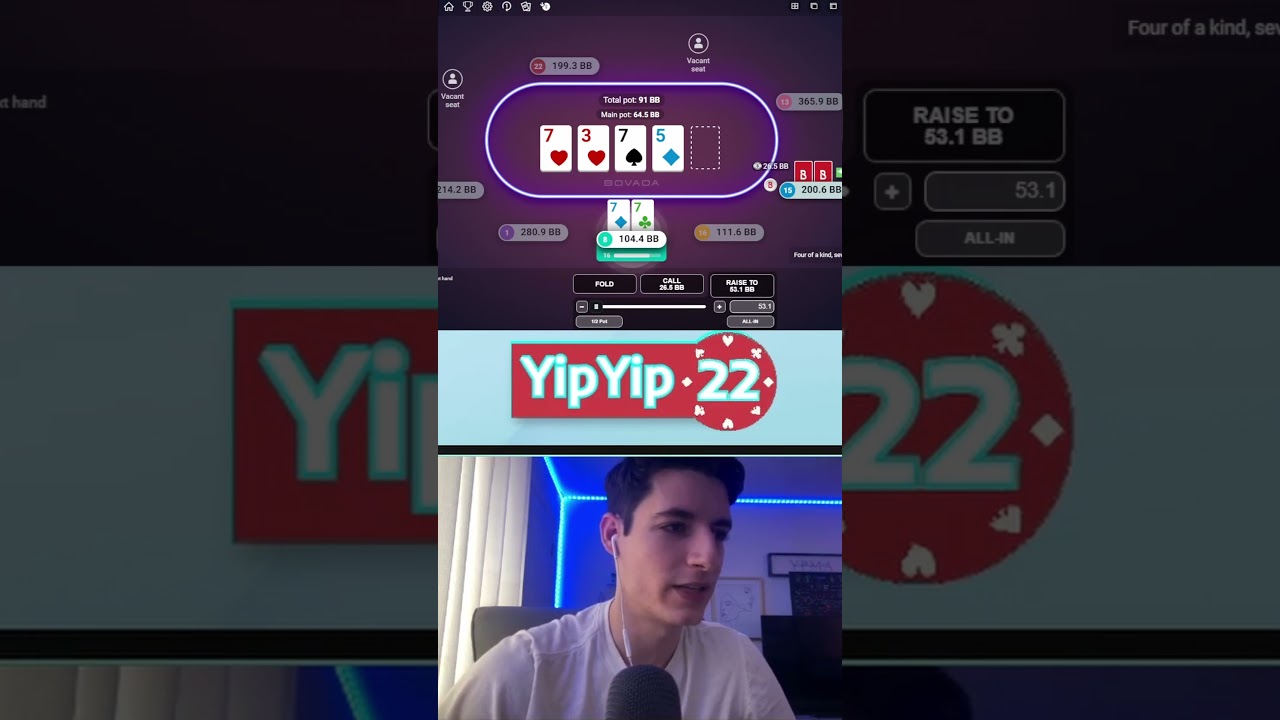 Quads in online poker!  #nolimitholdem