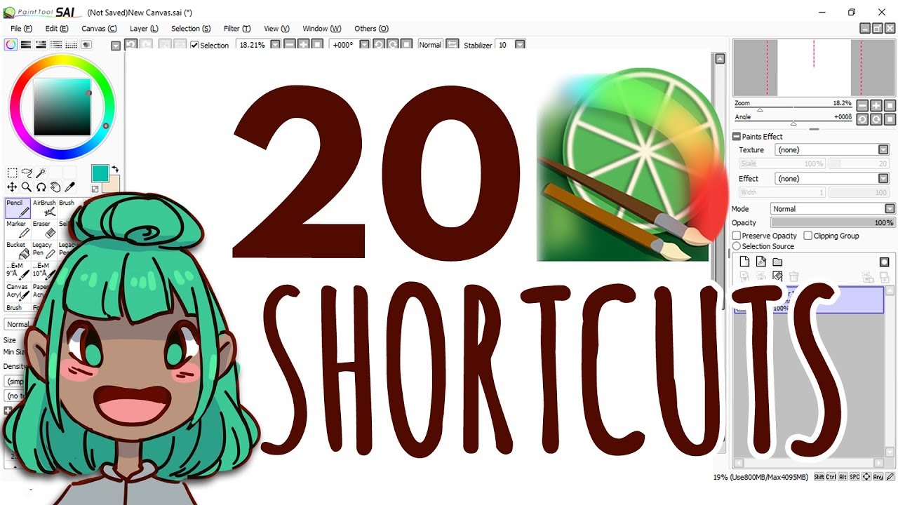 20+ Helpful Paint Tool SAI Shortcuts - Tutorial