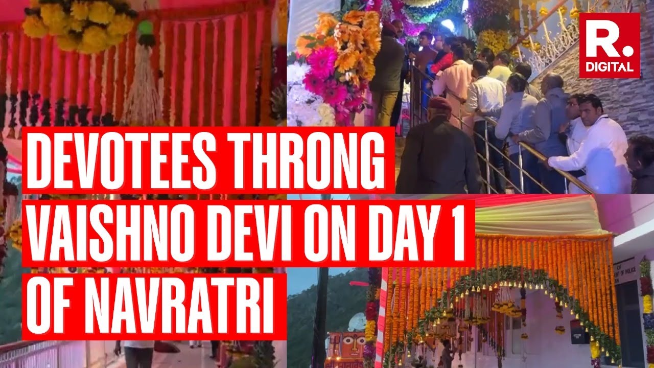 Devotees Throng To Shri Mata Vaishno Devi Shrine On First Day Of Navratri