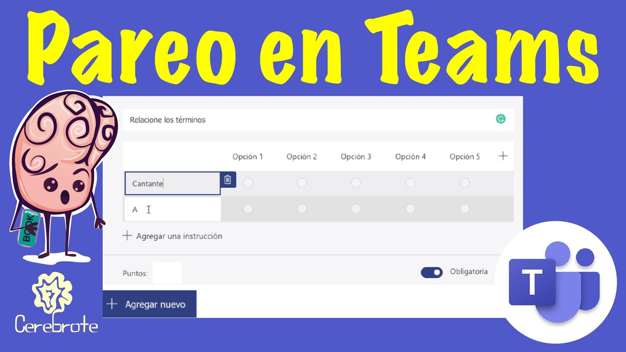 Cómo se hace un examen de tipo PAREO en Forms para usarlo en Teams de Microsoft