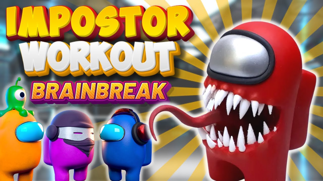 AMONG US FITNESS BRAIN BREAK | Kids and family Dance and workout