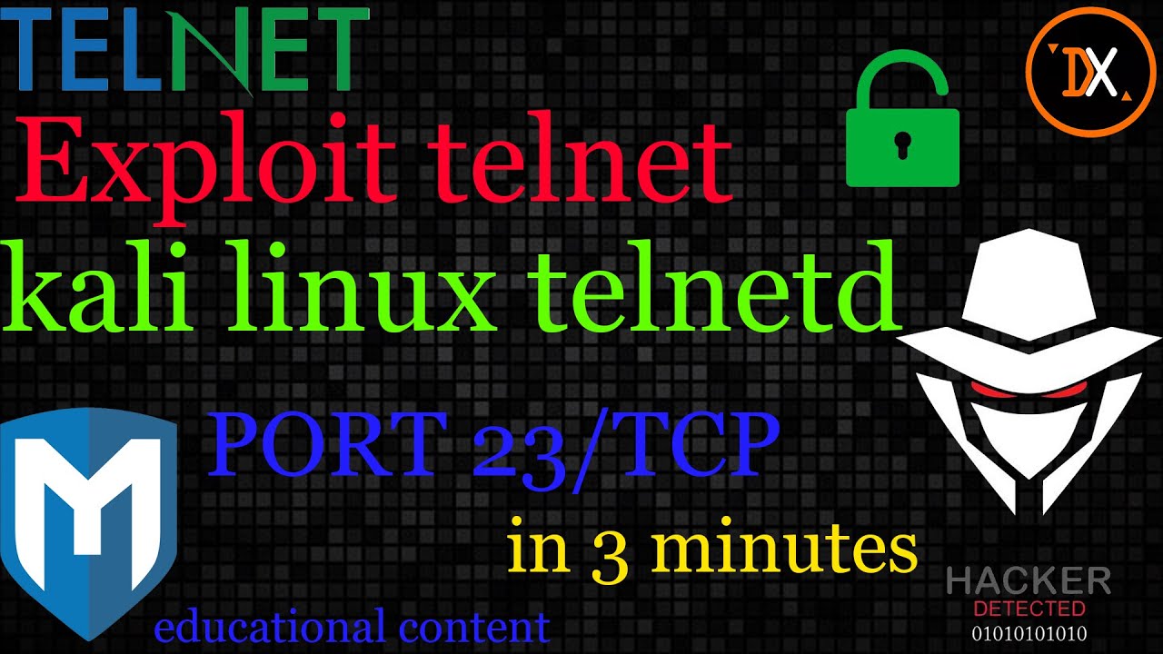 Exploit telnet port 23/tcp metasploitable kali linux hack test