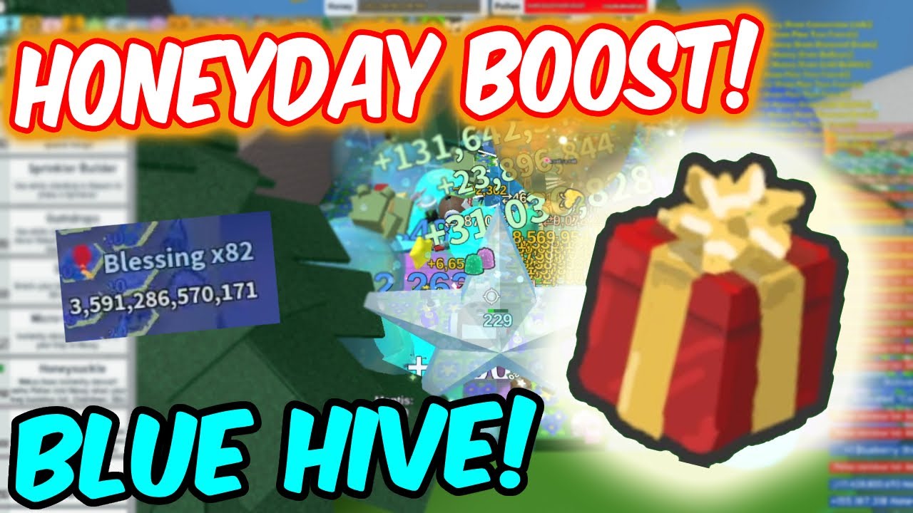 Level 20 HONEYDAY Blue Hive Boost (Pollen Text On)| Bee Swarm Simulator