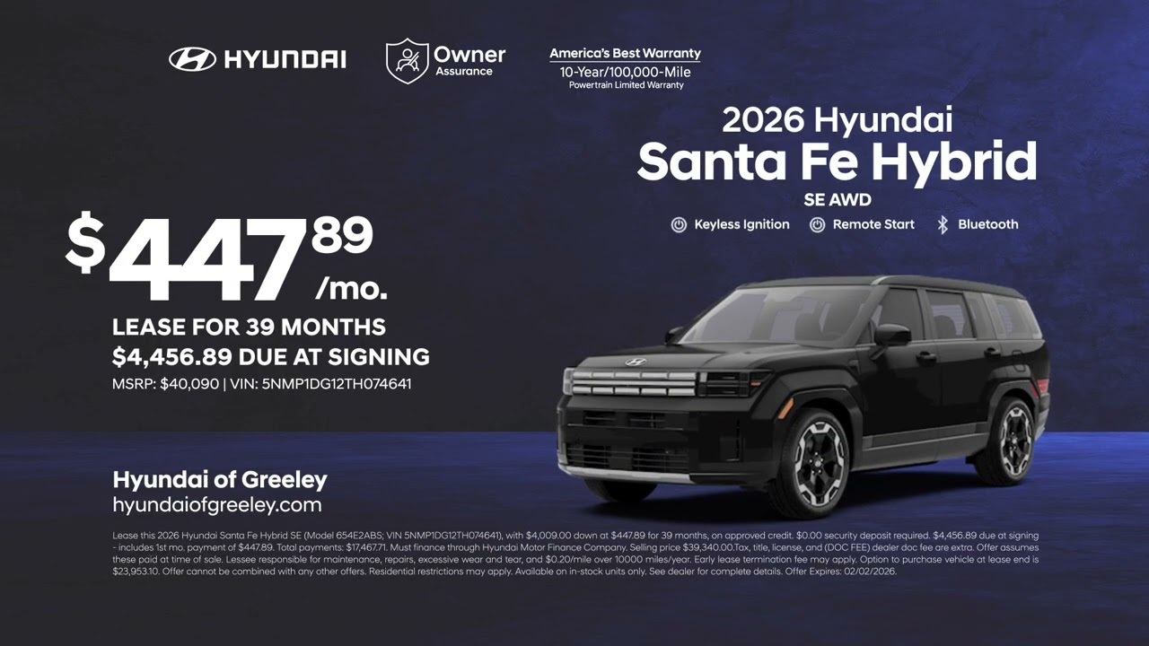 Hyundai Santa Fe Hybrid 01/30/2026 6844235