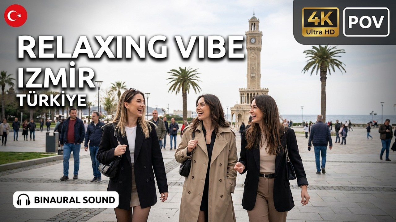 IZMIR CITY WALK • TURKEY 4K 60FPS | POV RELAXING VIBE | 3D AUDIO | NO TALKING | URBAN TV