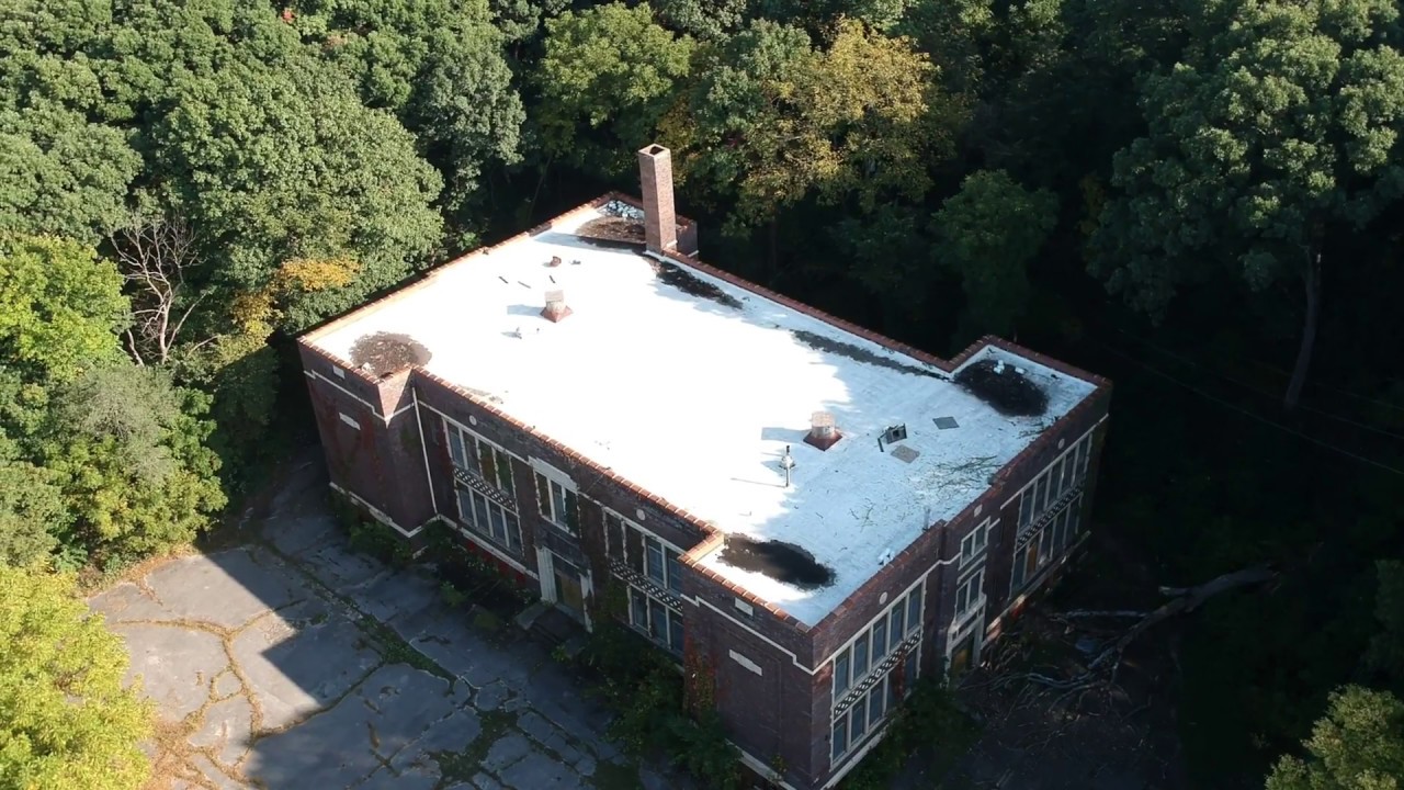 DRONE EXPLORING: LOST SCHOOL IN THE WOODS!