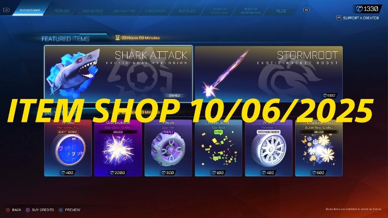 Rocket League item shop today - ITEM SHOP 10/06/2025