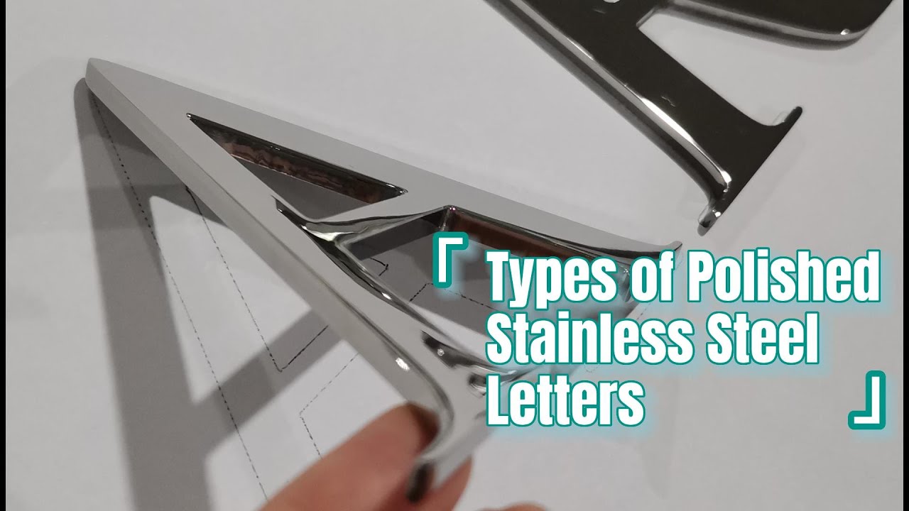 Types of polished mirror stainless steel letters