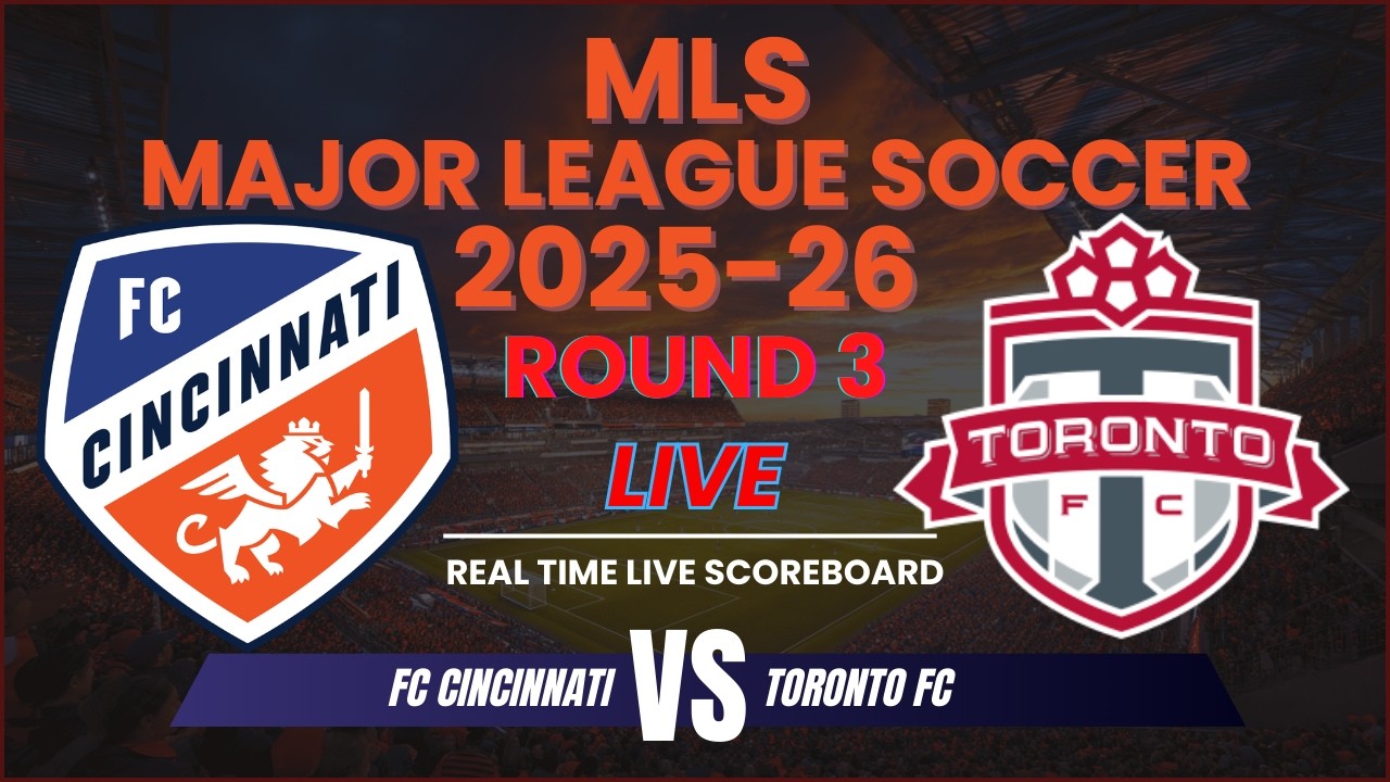 FC Cincinnati vs Toronto FC Live Scores | MLS Major League Soccer 2026 Round 3