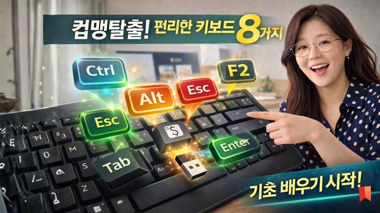 컴맹탈출 컴퓨터 기초 배우기! 편리한 키보드 핵심 키 8가지