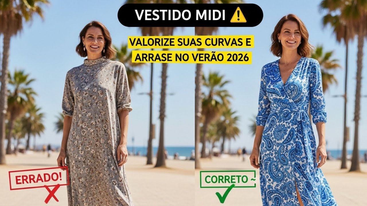 VESTIDO MIDI: O Guia para Valorizar suas Curvas com Elegância no Verão 2026! ✨