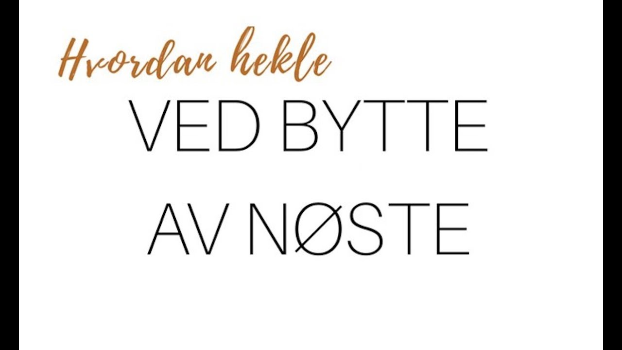 Hvordan hekle ved BYTTE TIL NYTT GARNN&Oslash;STE - Hvitelinjer Crochet