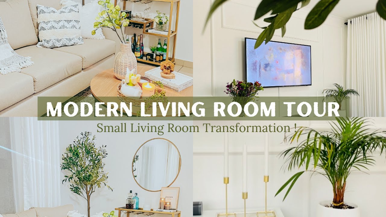 MODERN LIVING ROOM TOUR 2022 || SMALL LIVING ROOM MAKEOVER || SA YOUTUBER
