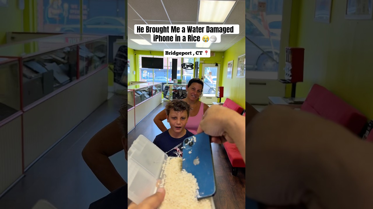 Color Changing and Fixing Water Damaged iPhone in a Rice 🔥🔥 #shorts #moneytalkswireless