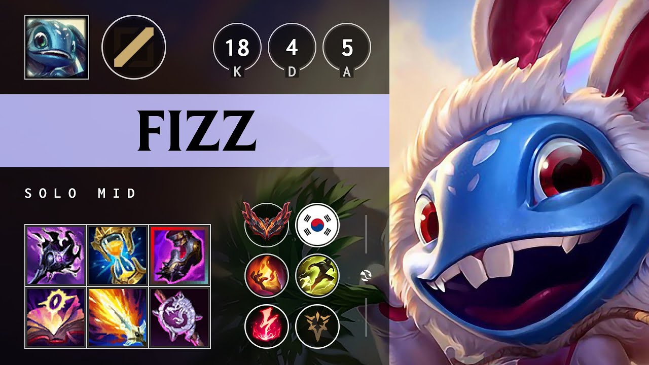 Fizz Mid vs Akali - KR Grandmaster Patch 25.13