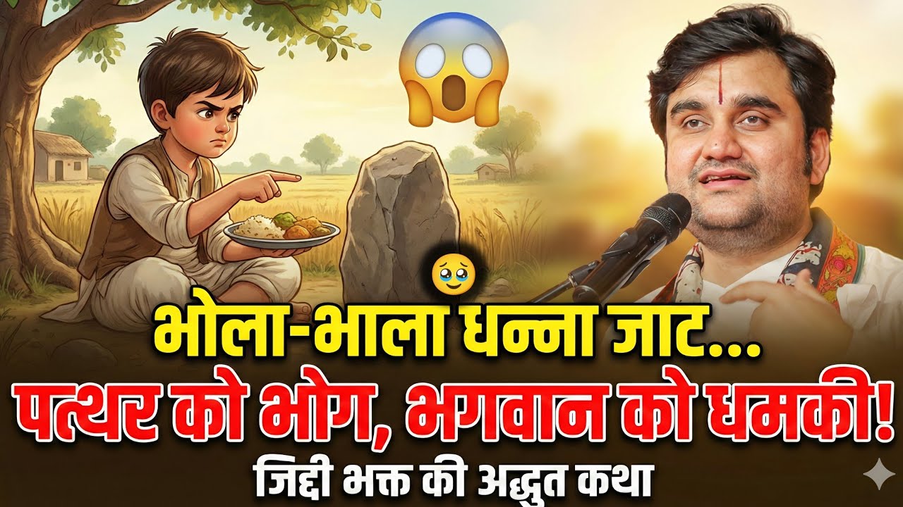 पत्थर को भोग, भगवान को धमकी! 😱 धन्ना जाट की अद्भुत कथा | Indresh Ji Maharaj | Bhaktipath 