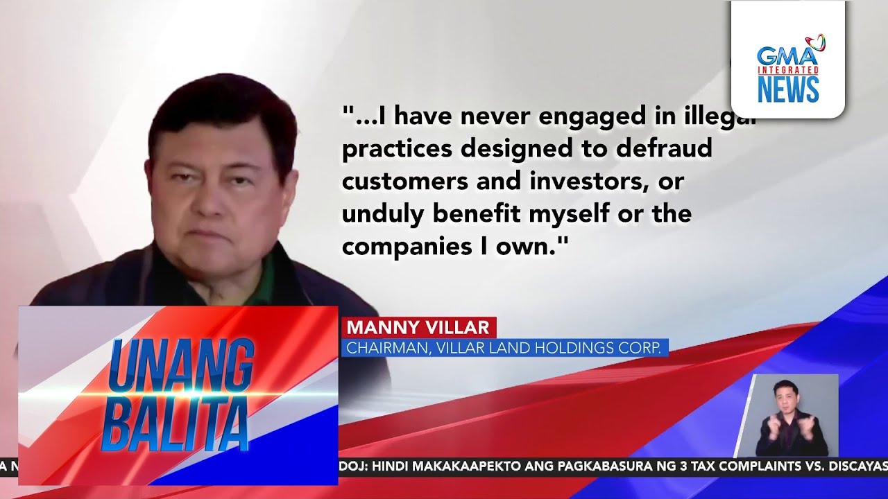 Dating Sen. Manny Villar, itinangging pumasok siya sa mga ilegal na gawain para... | Unang Balita