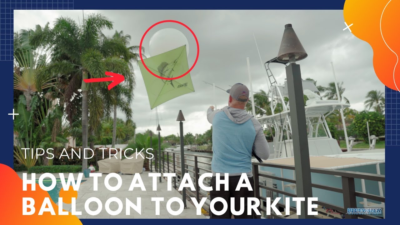 How to Attach a Helium Balloon Directly to a Kite Spar - Kite Fishing South Florida