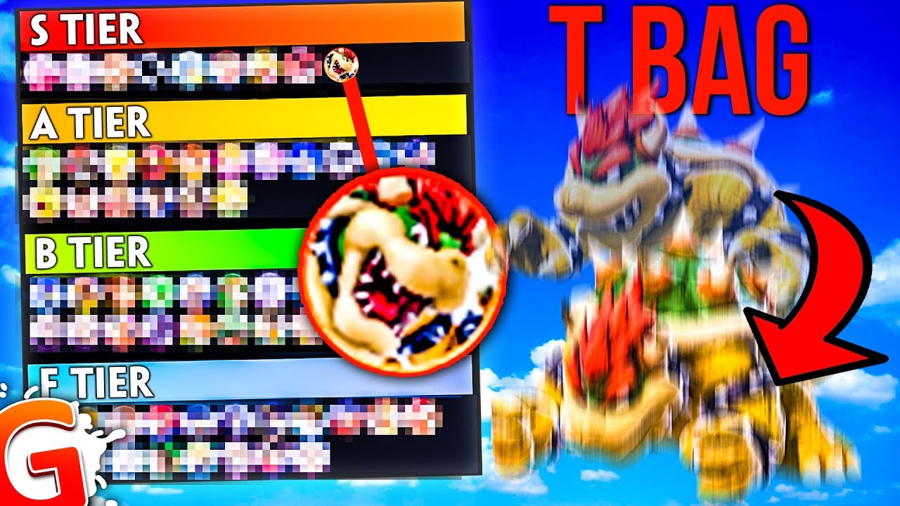 Smash Bros Ultimate Tier List.. But It's Based On their T-Bag