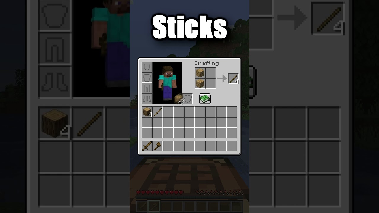 How To Craft a Wooden Pickaxe In Minecraft