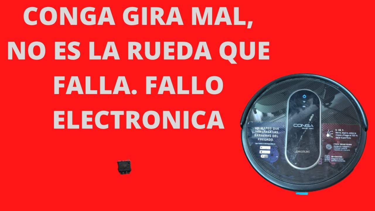 Aspiradora Cecotec Conga Series1990 no Gira una Rueda. REPARACION ELECTRONICA