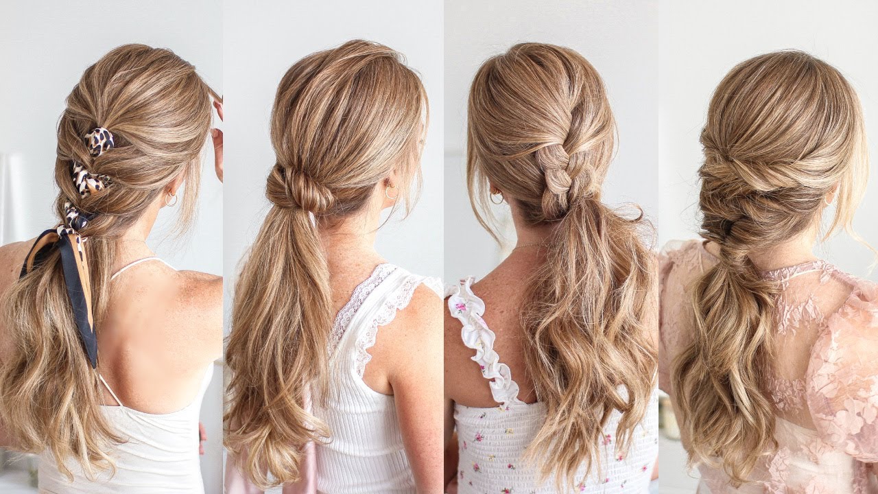 EASY SUMMER PONYTAILS | Easy hairstyles for Long, Medium Hair