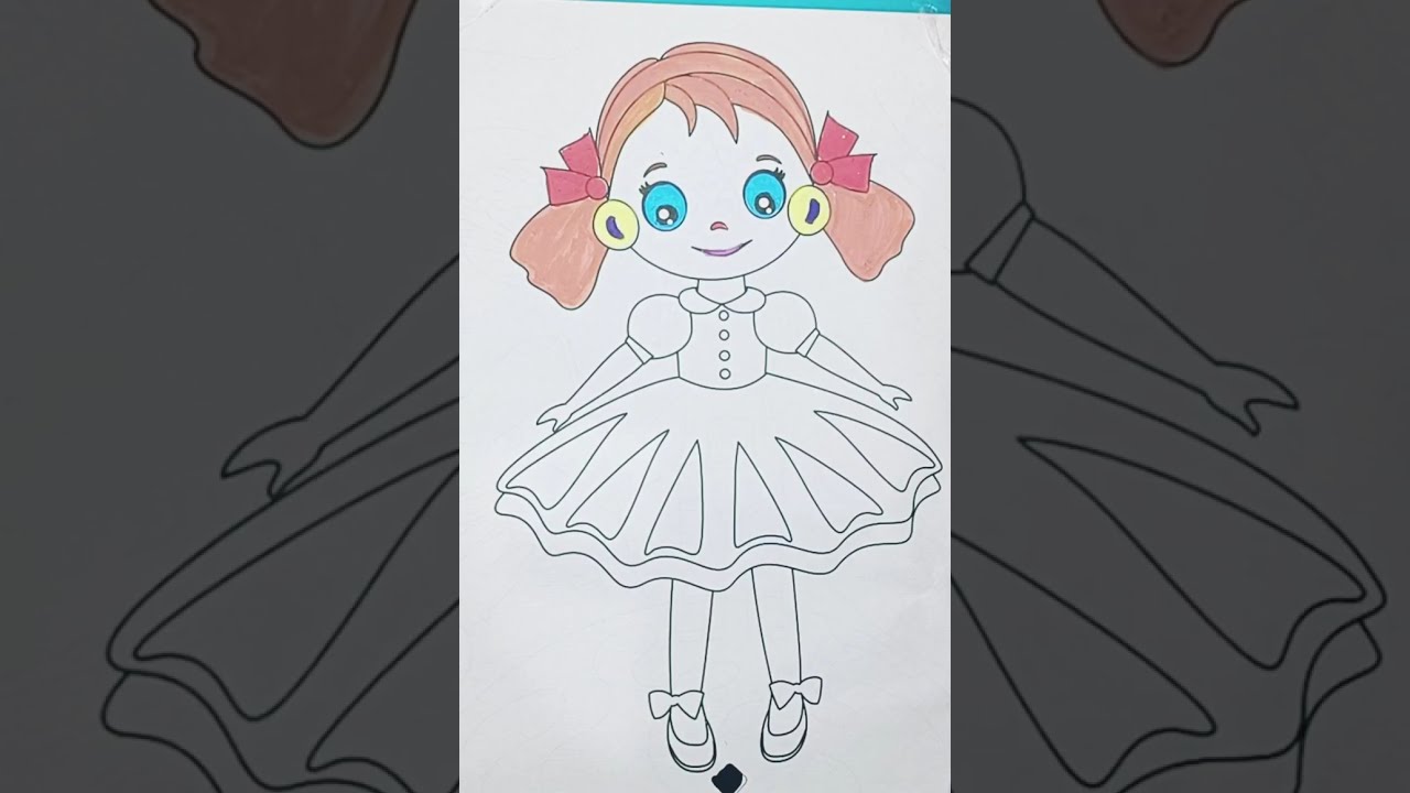 Beautiful Girl Doll Coloring 