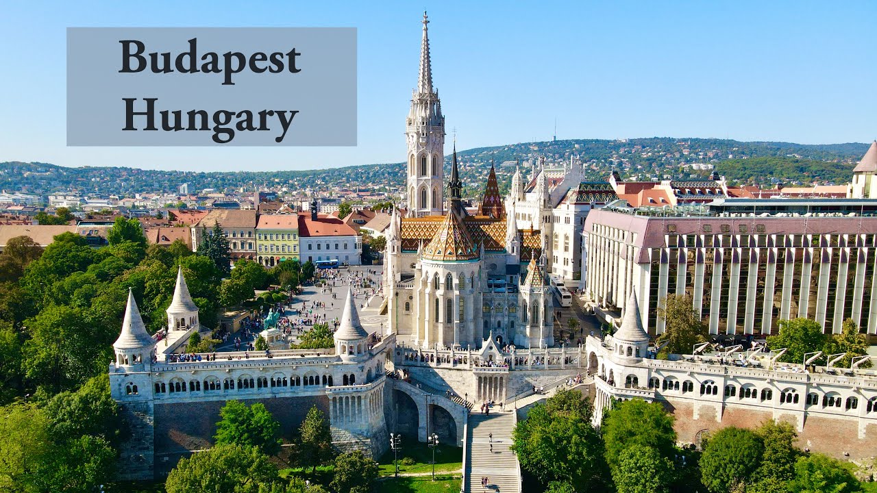 Budapest, Hungary - beautiful drone view (4K)