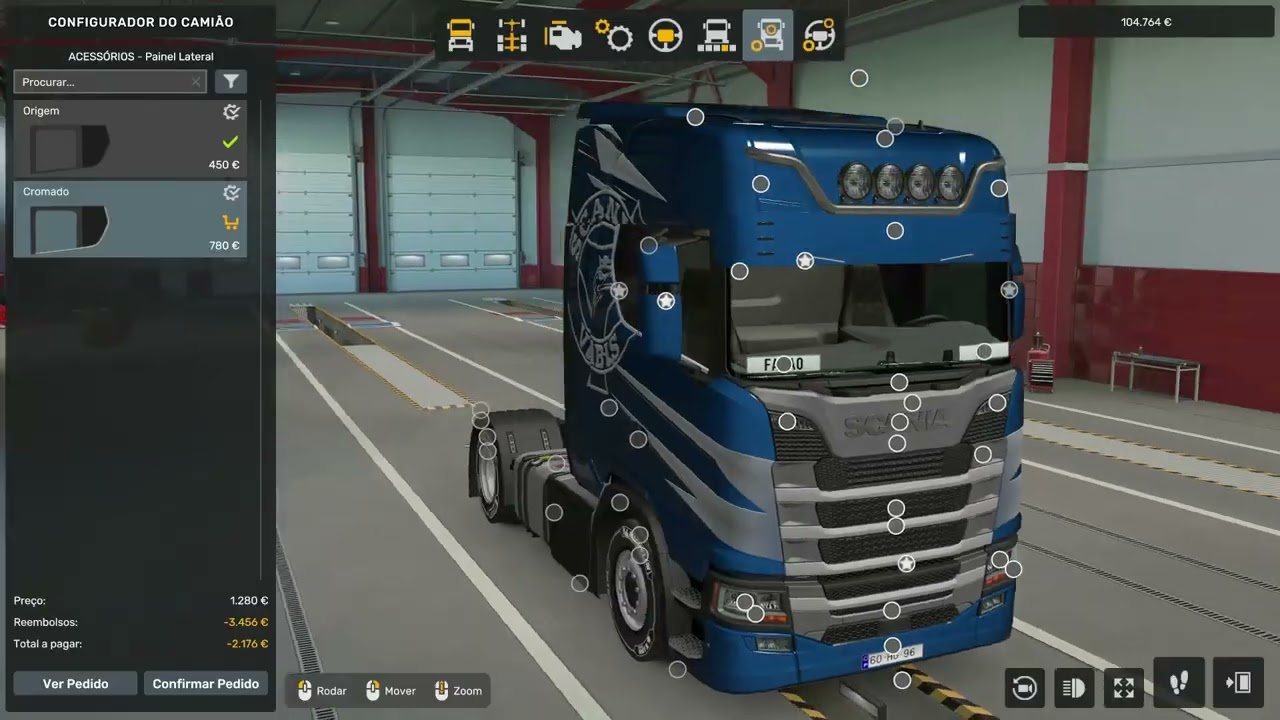 ETS 2 Idu Faraó Gastar algum dinheiro no Visual da Rainha da Estrada.