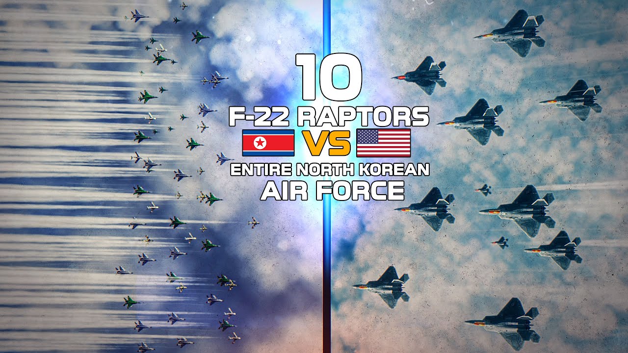 F-22 Raptor | Возможности Raptor WALL против всех ВВС Северной Кореи | DCS |