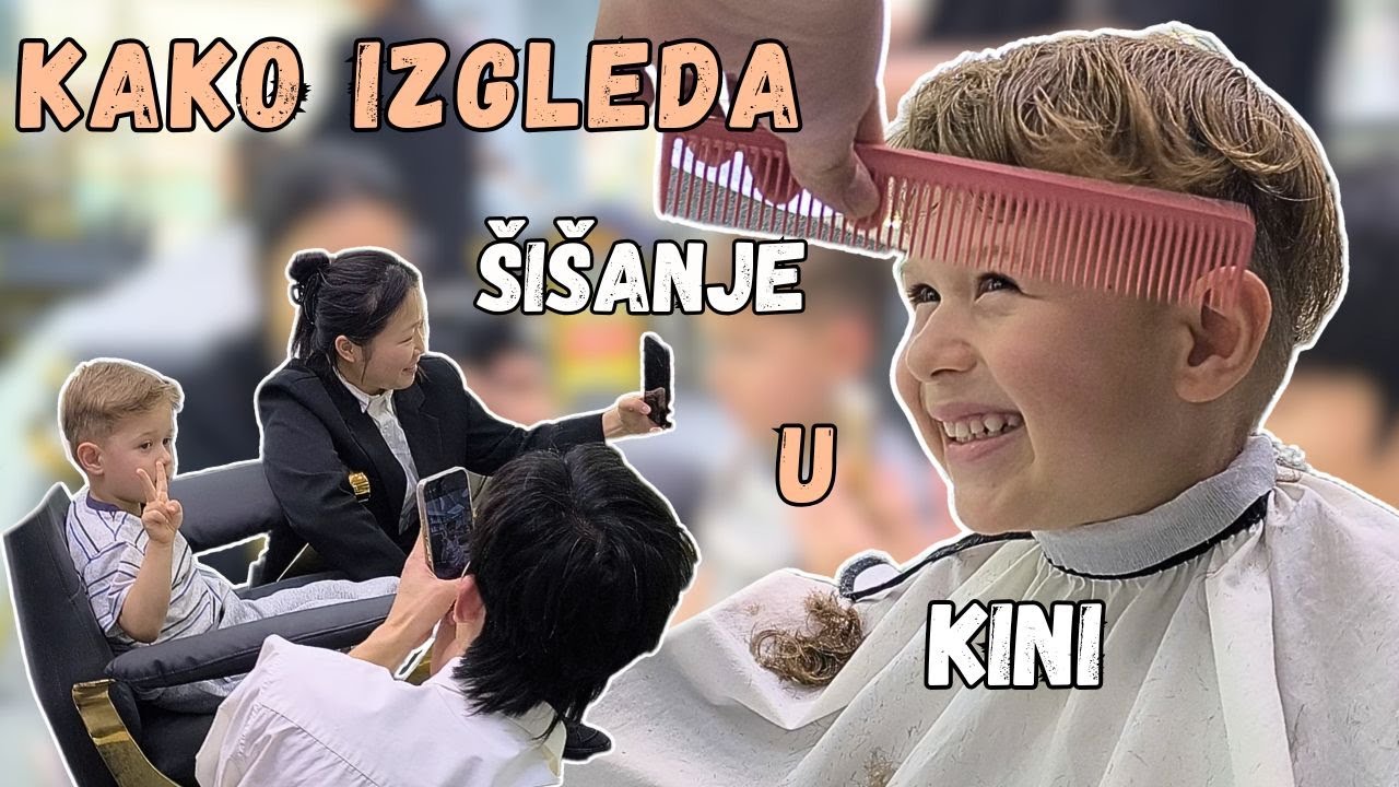 Prva frizura u Kini! 🇨🇳 Aleksa kod kineskog frizera ✂️
